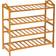 tectake Bamboo 4 Shelves Shoe Rack 67.5x68cm