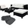 tectake Polyrattan loungesæt med aluminiumstel Loungesæt, 1 borde inkl. 1 sofaer