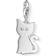 Thomas Sabo Charm Club Cat Charm - Silver/Transparent