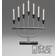 Konstsmide Elljusstake 7 Black Adventsljusstake 43cm