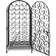 vidaXL 240943 Black Wine Rack 44x100cm