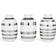 Kähler Vases En Miniature Omaggio - Set de 3 - Argent Vase 8cm 3pcs