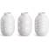 Kähler Vases En Miniature Omaggio - Set de 3 - Argent Vase 8cm 3pcs