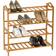 tectake Bamboo 4 Shelves Shoe Rack 67.5x68cm