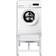 vidaXL Washing Machine Pedestal With Pull-Out Shelf White