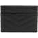 Saint Laurent Monogram Grain de Poudre Card Case - Black