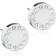 Blomdahl Brilliance Puck Earrings - Silver/Transparent