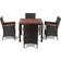 vidaXL 41307 Set da pranzo per patio, 1 Tavolo incluso 4 Sedie