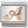 Nomination Composable Classic Link Letter A Charm - Silver/Rose Gold/Transparent