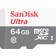 SanDisk 64GB Micro SDHC Flash Card w/ Adapter Model SDSDQUA-064G