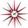 Vitra Sunburst Red Wall Clock 47cm