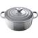 Le Creuset Mist Gray Signature Cast Iron Round med låg 24cm