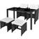 vidaXL 42521 Juego de comedor de patio, 1 Mesa incl. 2 Sillas