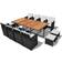 vidaXL 42532 Set da pranzo per patio, 1 Tavolo incluso 8 Sedie
