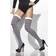 Smiffys Opaque Hold-Ups Black & White Striped