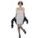 Smiffys Flapper Costume Silver with Short Dress