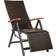 tectake Aluminium rattan garden chair with footrest Reclining Chair