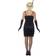 Smiffys Flapper Costume Black with Short Dress