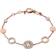 Fossil Pearl Disk Station Bracelet - Rose Gold/Multicolour/Transparent