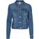 Noisy May Short Denim Jacket - Blue/Medium Blue Denim