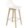 Muuto Fiber Wood Base with Backrest Barstol 87.5cm