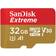 SanDisk Extreme MicroSDHC Class 10 UHS-I U3 V30 A1 100/60MB/s 32GB +Adapter