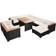 vidaXL 42753 Outdoor Lounge Set, 1 Table incl. 2 Chairs & 2 Sofas