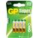 GP Batteries AAA Super Alkaline Compatible 4-pack White/Green