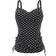 Panache Anya Spot Tankini Top - Black/White