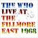 The Who - Live at The Fillmore East: Saturday April 6, 1968 (Vinyl)