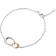 Georg Jensen Sterling Silver & 18K Rose Gold Offspring Link Bracelet