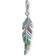 Thomas Sabo Charm Club Ethnic Feather Charm Pendant - Silver/Multicolour