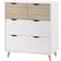 LPD Furniture Stockholm White/Oak Chest of Drawer 82x90cm