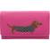 Mala Leather Best Friends Sausage Dog Flap Over Purse - Pink