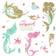 RoomMates Mermaid Peel & Stick Wall Decals with Glitter