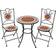 tectake Mosaic garden furniture set 2 chairs + table Ø 60 cm Bistro Set, 1 Table incl. 2 Chairs