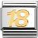 Nomination Composable Classic Link Number 18 Charm - Silver/Gold