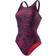 Speedo Boom Allover Muscleback Swimsuit - Black/Pink