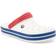 Crocs Crocband Clogs - White/Blue Jean