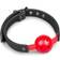 Easytoys Mordaza con bola de PVC Rojo