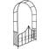 tectake Arco Per Rose Rampicanti In Acciaio Con Porticina 140x240cm