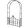 tectake Arco Per Rose Rampicanti In Acciaio Con Porticina 140x240cm