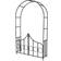 tectake Metal garden arch with gate 140x240cm