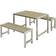 Plus Plank Set 185580-1 Café-Set, 1 Tisch einschl. 2 Sofas