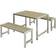 Plus Plank Set 185580-1 Caféset, 1 Bord inkl. 2 Soffor