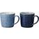 Denby Studio Blue Ridged Krus 40cl 2stk