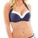 Panache Anya Cruise Halterneck Bikini Top - Navy/White