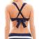 Panache Anya Cruise Halterneck Bikini Top - Navy/White