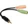 LogiLink 3.5 mm - 2x3.5 mm Adapter M-F