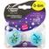 Tommee Tippee Sucette de nuit 06 mois Lot de 2 sucettes phosphorescentes avec capsule de stérilisation réutilisable Bleu